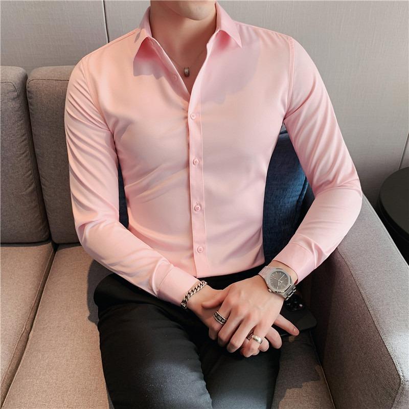 Мужская серая приталенная рубашка с длинным рукавом - Формальная, Business Casual, на пуговицах L розовый
Мужская серая приталенная рубашка с длинным рукавом - Формальная, Business Casual, на пуговицах L розовый