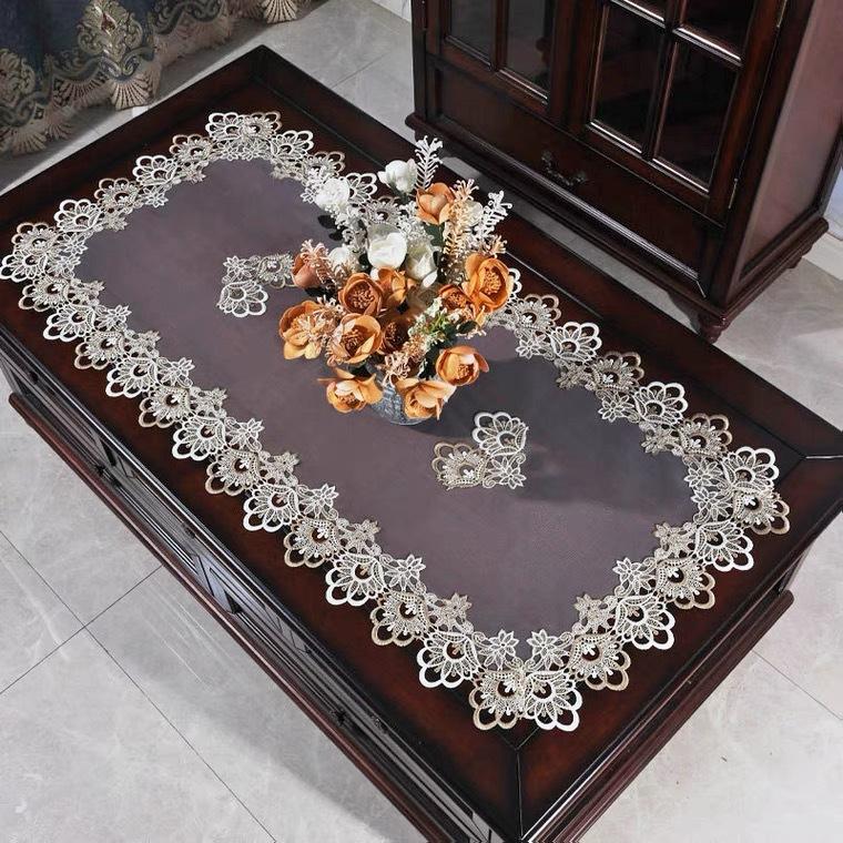 European Coffee Table Mat, Water-Soluble Lace Mesh Fabric, Rectangular Dining Table Cloth, Luxury Home Living Room Table Mat 48*98cm
European Coffee Table Mat, Water-Soluble Lace Mesh Fabric, Rectangular Dining Table Cloth, Luxury Home Living Room Table Mat 48*98cm