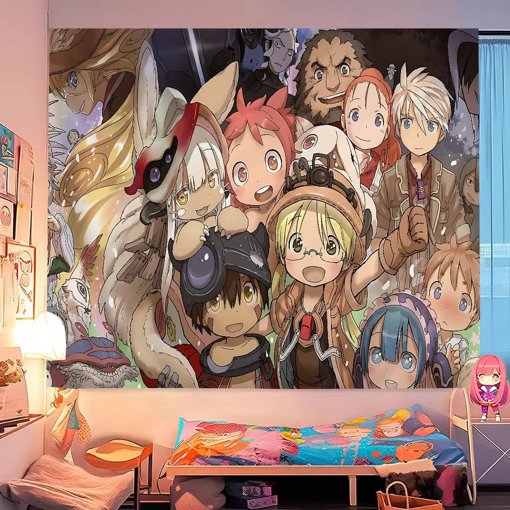 Anime Made In Abyss Colorful Tapestry Wall Hanging Bohemian Wall Tapestries Mandala Wall Hanging Sheets 74x94cm(29x37in)
Anime Made In Abyss Colorful Tapestry Wall Hanging Bohemian Wall Tapestries Mandala Wall Hanging Sheets 74x94cm(29x37in)