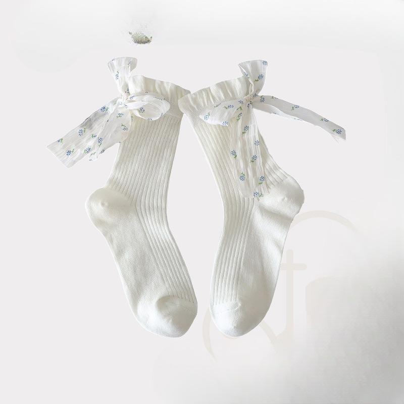 Floral Bow Mid-calf Socks for Women Spring and Summer, Thin Mesh Drawstring Women s Lace Pile Socks 1 pair молочный белый
Floral Bow Mid-calf Socks for Women Spring and Summer, Thin Mesh Drawstring Women s Lace Pile Socks 1 pair молочный белый