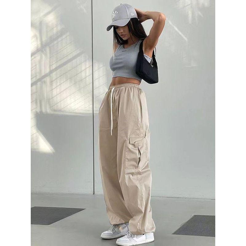 Fashion Wind Loose Track Pants Pocket Cargo Pants Fashion Loose Fitting Sports Pants Khaki L
Fashion Wind Loose Track Pants Pocket Cargo Pants Fashion Loose Fitting Sports Pants Khaki L