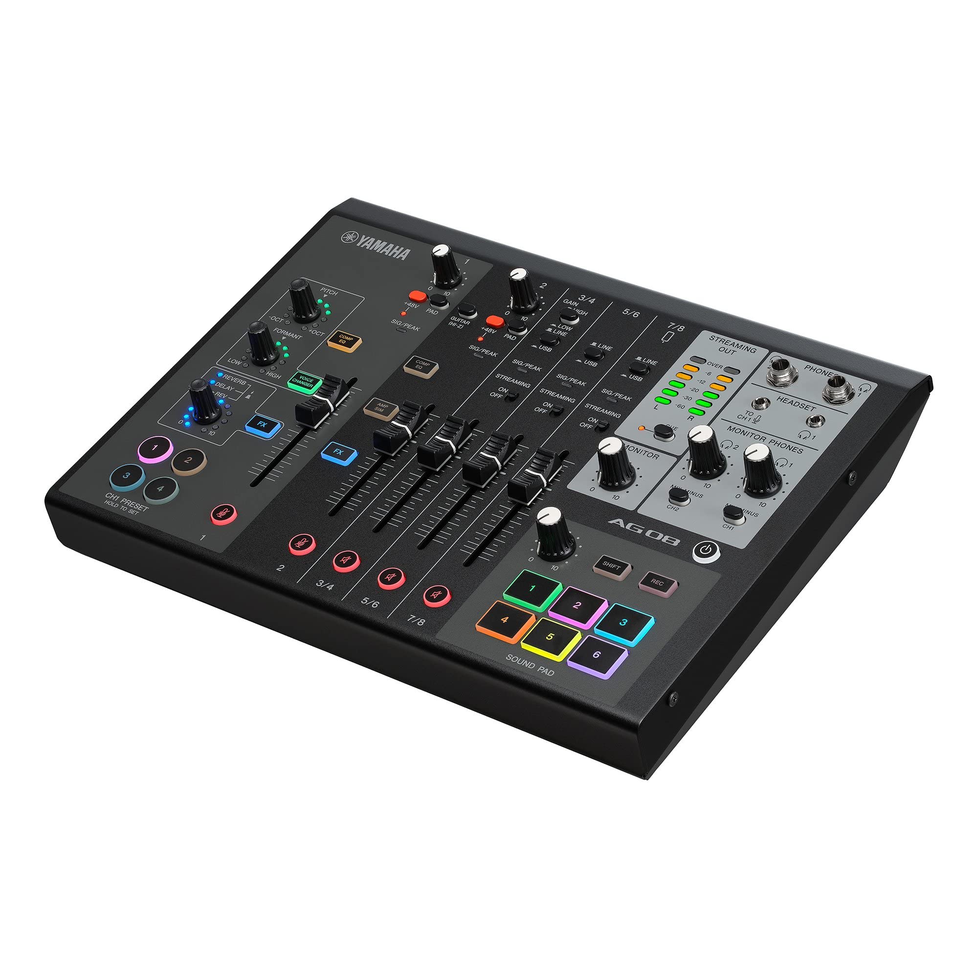 YAMAHA Live Streaming Mixer Live Distribution 8 Channel Voice Changer Black AG08 B Вбудований
YAMAHA Live Streaming Mixer Live Distribution 8 Channel Voice Changer Black AG08 B Вбудований