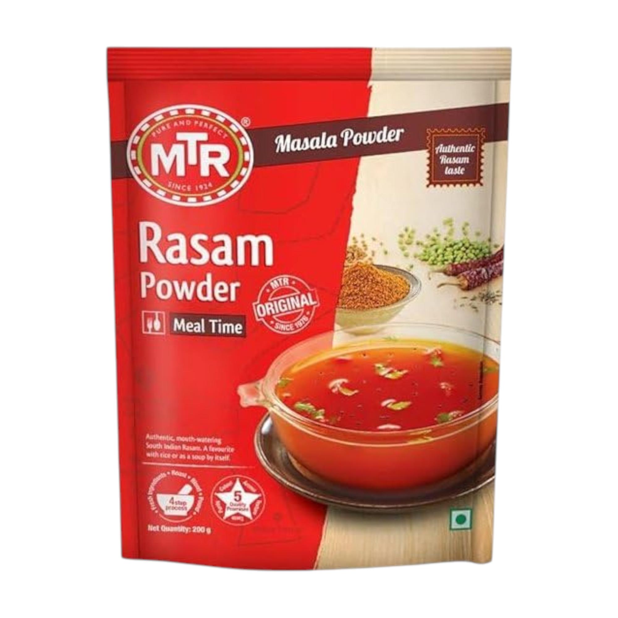MTR Rasam Powder 200g Pack Of 1 Authentic South Indian Spiced Soup Masala Easy Cooking
MTR Rasam Powder 200g Pack Of 1 Authentic South Indian Spiced Soup Masala Easy Cooking