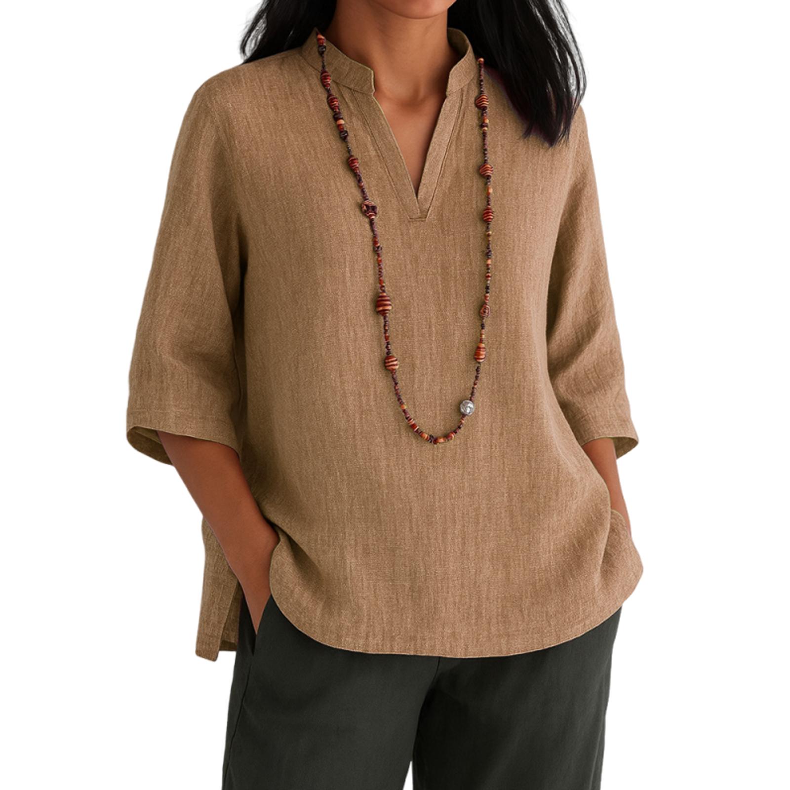 Women s Fashion Casual V,neck Cuff Cotton Linen Loose Casual Shirt S
Women s Fashion Casual V,neck Cuff Cotton Linen Loose Casual Shirt S