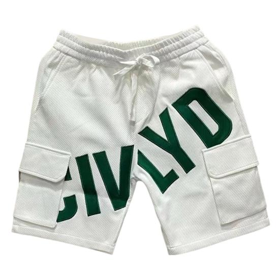 Чоловічі літні повсякденні шорти Шорти з широкими штанинами на талії з еластичною зав’язкою Шорти з літерним принтом і великими кишенями Дизайнерські шорти карго M білий
Чоловічі літні повсякденні шорти Шорти з широкими штанинами на талії з еластичною зав’язкою Шорти з літерним принтом і великими кишенями Дизайнерські шорти карго M білий