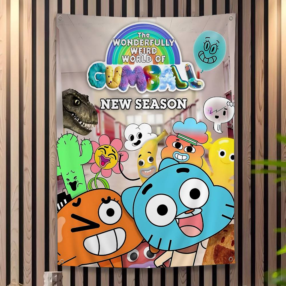 The Amazing Funny Wworld Of Gumball Banner Art Printing Japanese Wall Flag Anime Wall Hanging Home Decor 74x94cm(29x37in)
The Amazing Funny Wworld Of Gumball Banner Art Printing Japanese Wall Flag Anime Wall Hanging Home Decor 74x94cm(29x37in)