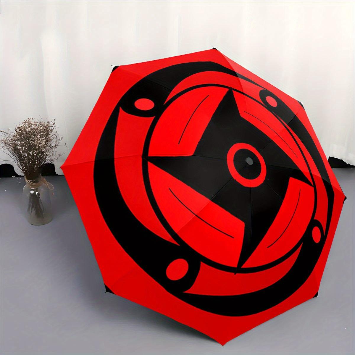 A Red And Black Automatic Folding Umbrella Featuring a Design Inspired by Sharingan. It S a Portable And Collapsible Accessory (as the picture,Iron&8K)
A Red And Black Automatic Folding Umbrella Featuring a Design Inspired by Sharingan. It S a Portable And Collapsible Accessory (as the picture,Iron&8K)