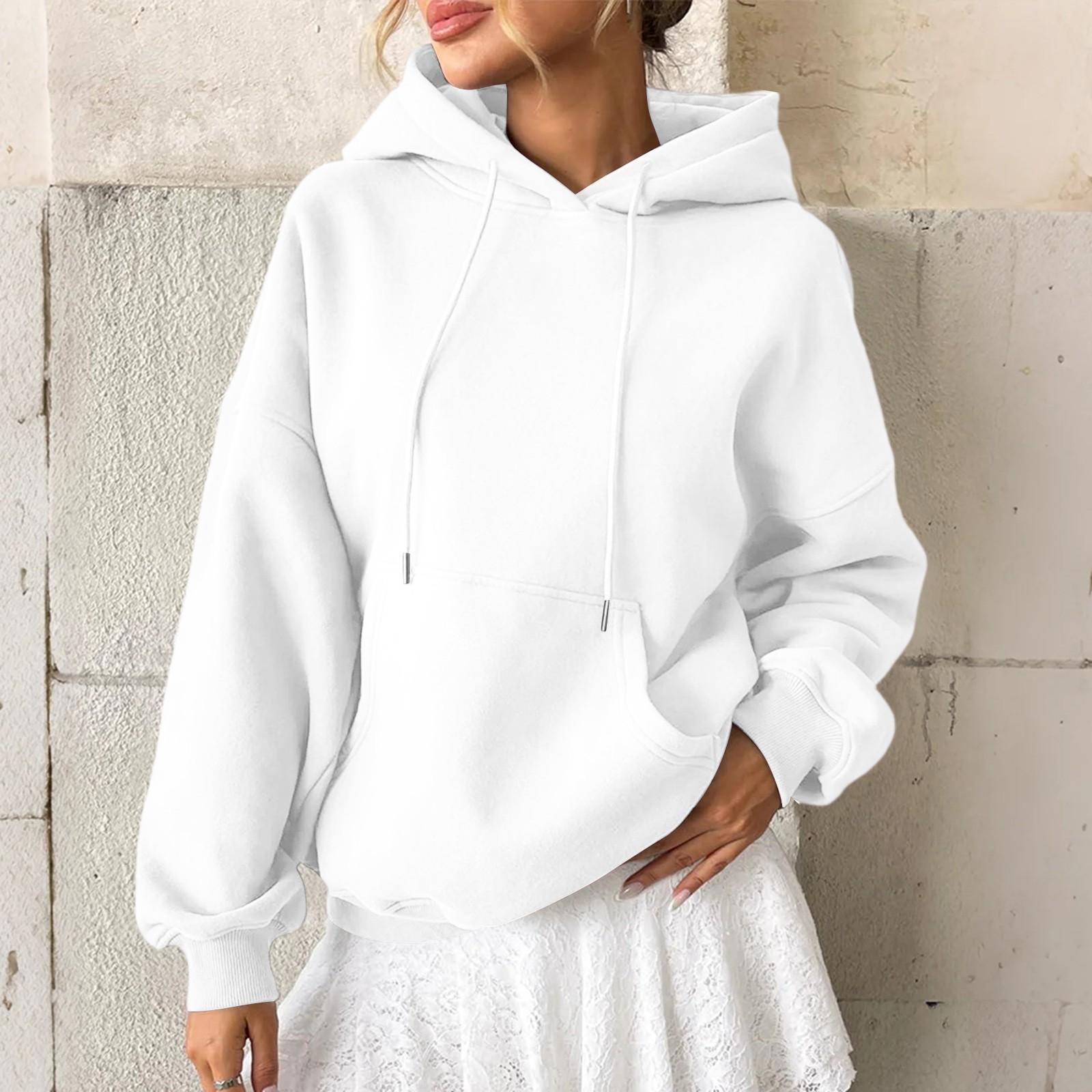 Женская толстовка, повседневная модная толстовка с длинными рукавами и капюшоном, однотонная XL белый
Женская толстовка, повседневная модная толстовка с длинными рукавами и капюшоном, однотонная XL белый