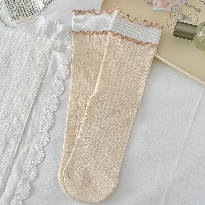 Double-layer Wooden Ear Cuff Socks - Color-matched Mid-calf Socks with Absorbent Lace Detailing and Piled-up Cuffs 1 pair жовтий
Double-layer Wooden Ear Cuff Socks - Color-matched Mid-calf Socks with Absorbent Lace Detailing and Piled-up Cuffs 1 pair жовтий
