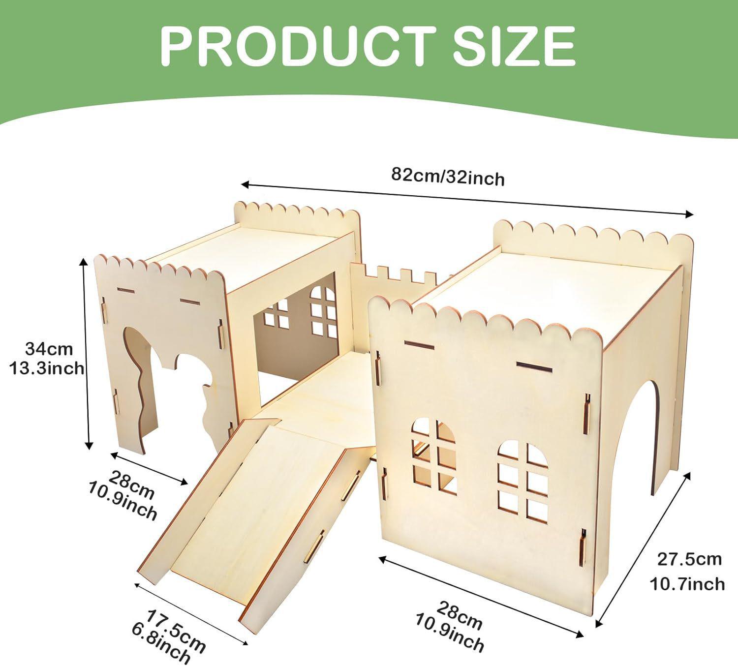 Wooden Rabbit & Hamster Hideout with Stairs - Pet Breeding & Play Castle
Wooden Rabbit & Hamster Hideout with Stairs - Pet Breeding & Play Castle