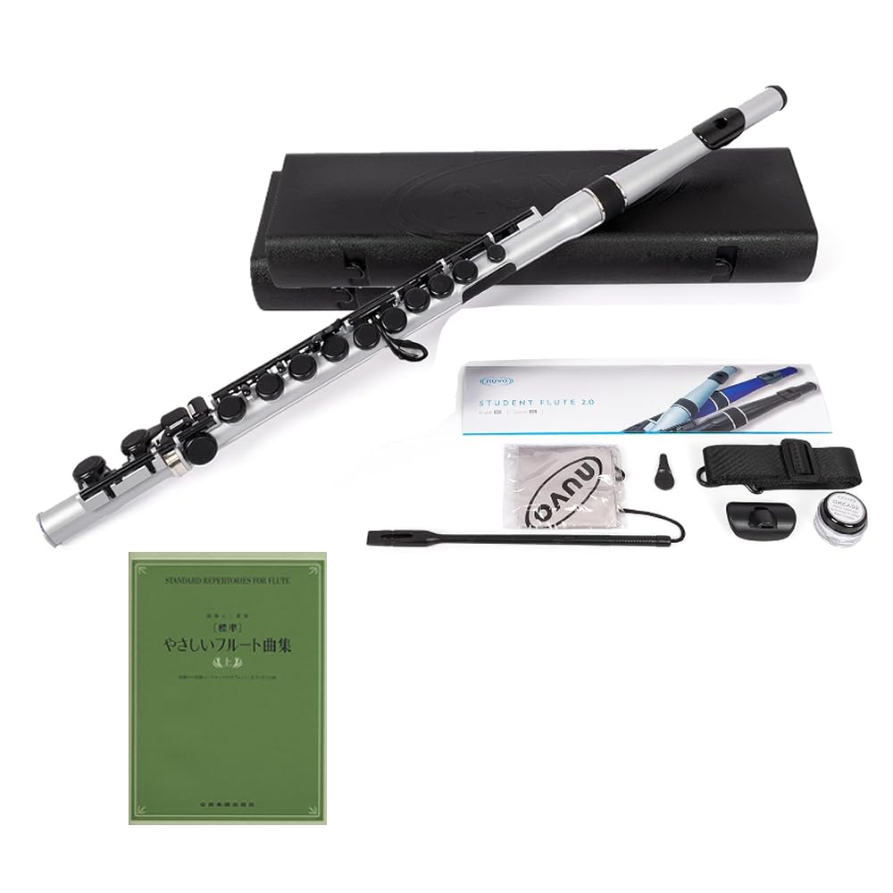 Nuvo Plastic Wind Instrument Flute C Key Student Flute Student Flute Easy Flute Song Collection Set 2.0 Silver/Black
Nuvo Plastic Wind Instrument Flute C Key Student Flute Student Flute Easy Flute Song Collection Set 2.0 Silver/Black