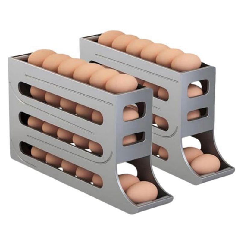 M-Modern-4 Tiers Egg Holder For Fridge,Egg Holder For Refrigerator, Eggs Dispenser Auto Rolling Egg Tray Storage 30 Egg сірий
M-Modern-4 Tiers Egg Holder For Fridge,Egg Holder For Refrigerator, Eggs Dispenser Auto Rolling Egg Tray Storage 30 Egg сірий