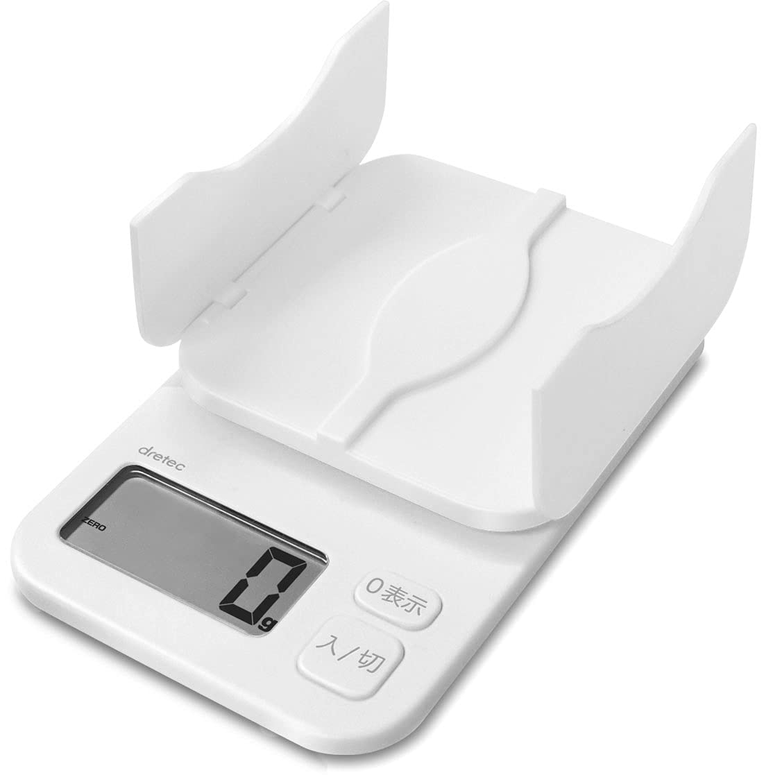 Dretec Кухонные весы Цифровая платформа для взвешивания Открывающиеся единицы Тара Pac-Cat 2 кг/1 г KS-257WT (белый) белый