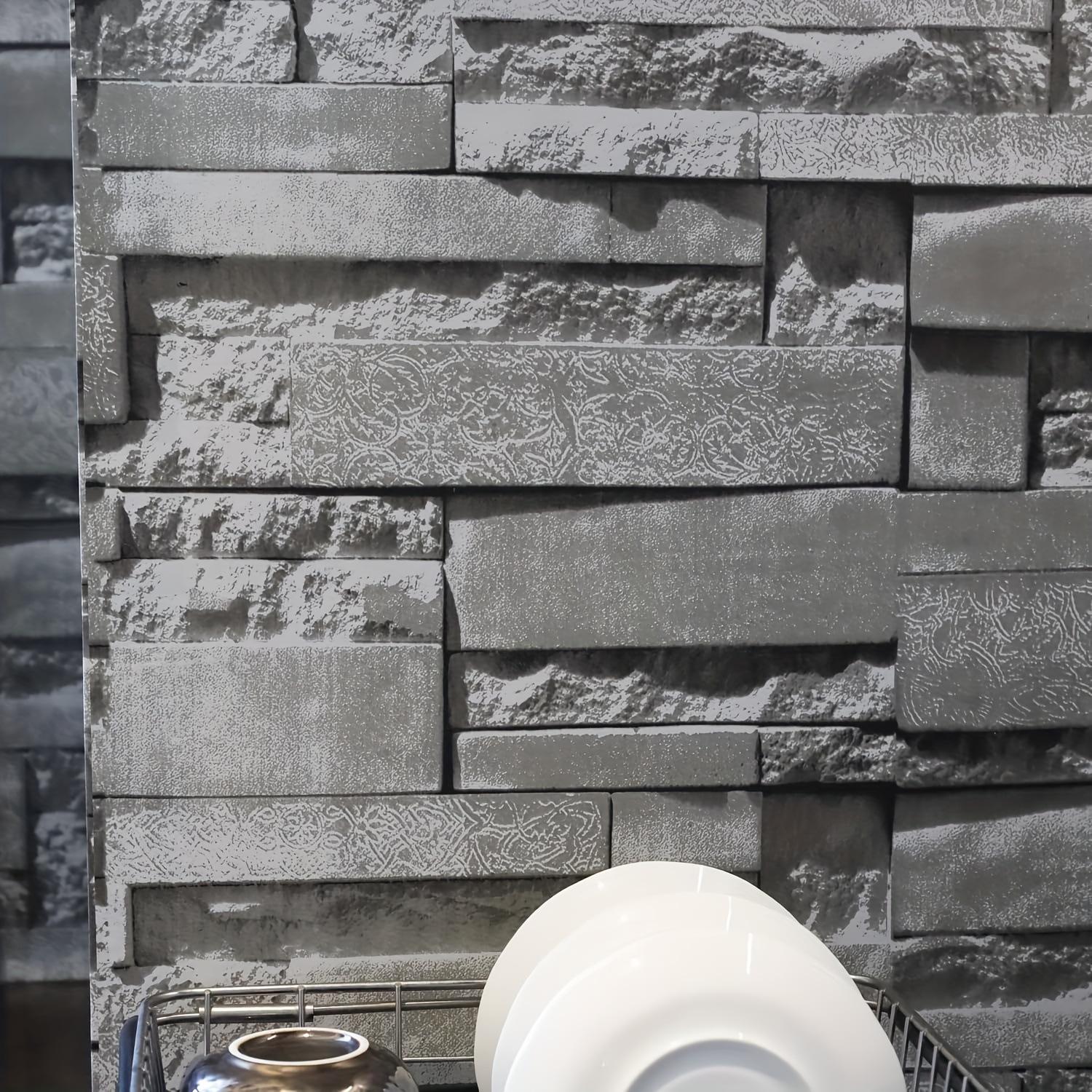 3D Brick Wallpaper Self Adhesive PVC Waterproof Removable Stone Wall Sticker for Living Room Dining Room Grey Brick Design 45CMX1M
3D Brick Wallpaper Self Adhesive PVC Waterproof Removable Stone Wall Sticker for Living Room Dining Room Grey Brick Design 45CMX1M