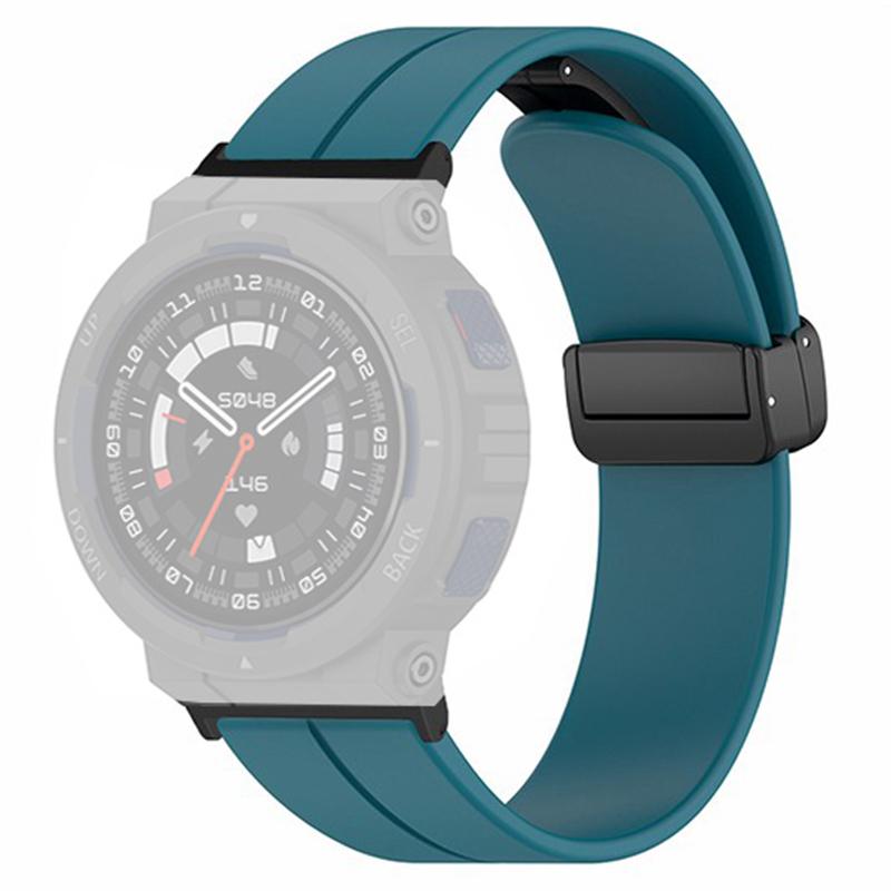 For Huami Amazfit Active Edge A2212 Watch Band Silicone Wrist Strap with Magnetic Folding Buckle Rock Cyan
For Huami Amazfit Active Edge A2212 Watch Band Silicone Wrist Strap with Magnetic Folding Buckle Rock Cyan