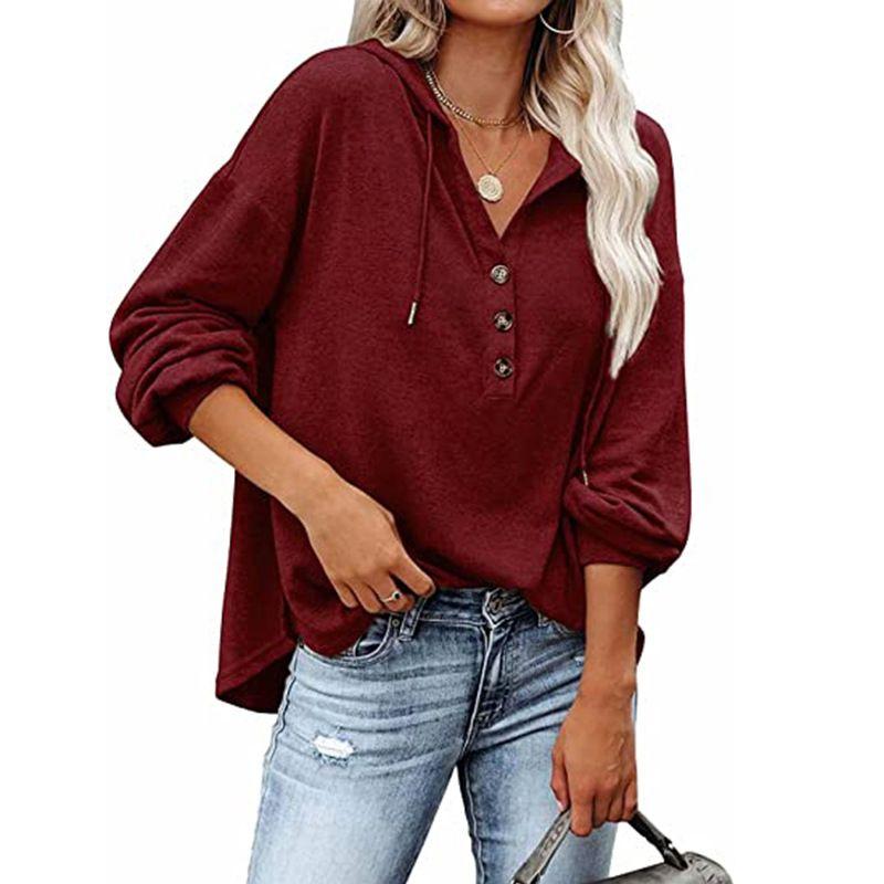 2022 Women s Half Cardigan Casual Loose Hoodie Sweater Wine Red XXL
2022 Women s Half Cardigan Casual Loose Hoodie Sweater Wine Red XXL