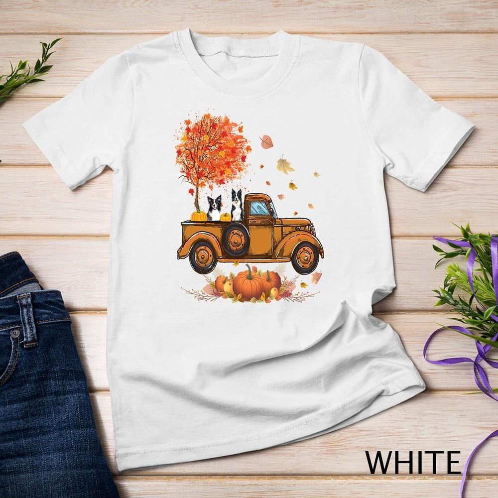 Border Collie Pumpkins Truck Autumn Leaf Fall thanksgiving Unisex T-shirt 4XL
Border Collie Pumpkins Truck Autumn Leaf Fall thanksgiving Unisex T-shirt 4XL
