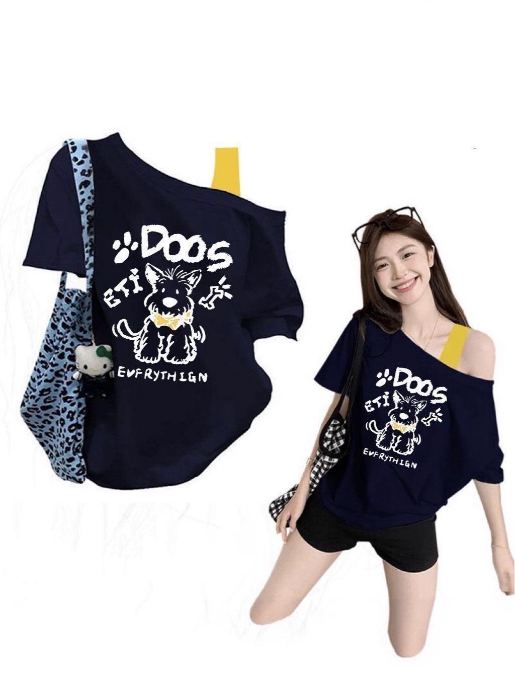 2025 Women s Patchwork Short-Sleeve T-Shirt - Summer Loose Fit & Versatile Style Large темно-синього кольору
2025 Women s Patchwork Short-Sleeve T-Shirt - Summer Loose Fit & Versatile Style Large темно-синього кольору