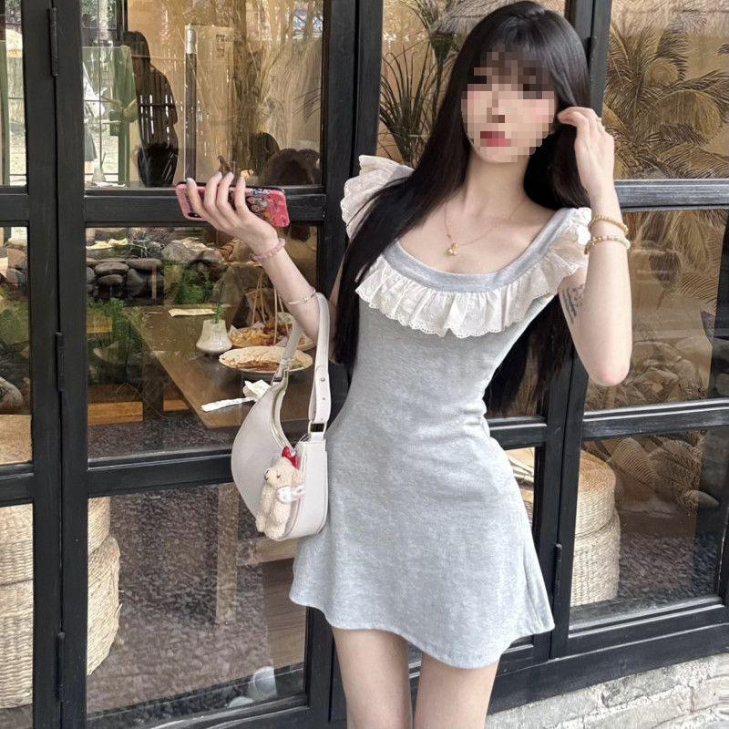 New Lace Trim Flutter Sleeve Summer A-line Dress - Hot Girl Slim Fit L (Recommended 100-115 Jin)
New Lace Trim Flutter Sleeve Summer A-line Dress - Hot Girl Slim Fit L (Recommended 100-115 Jin)