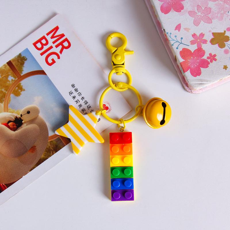 Korean Colorful Striped Star Bell Keychain Pendant - Rainbow Backpack Charm Gift
Korean Colorful Striped Star Bell Keychain Pendant - Rainbow Backpack Charm Gift