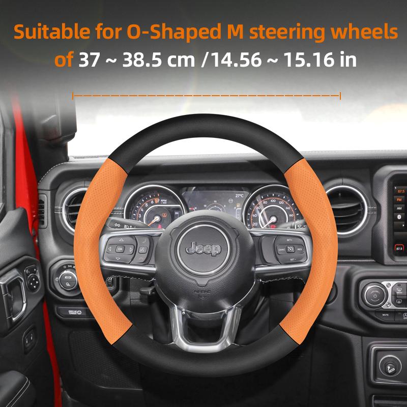 Suitable for Jeep Breathable Hole Leather Matte Carbon Fiber Texture Steering Wheel Cover Suitable for Compass Renegade Wrangler Jk Jl Grand
Suitable for Jeep Breathable Hole Leather Matte Carbon Fiber Texture Steering Wheel Cover Suitable for Compass Renegade Wrangler Jk Jl Grand