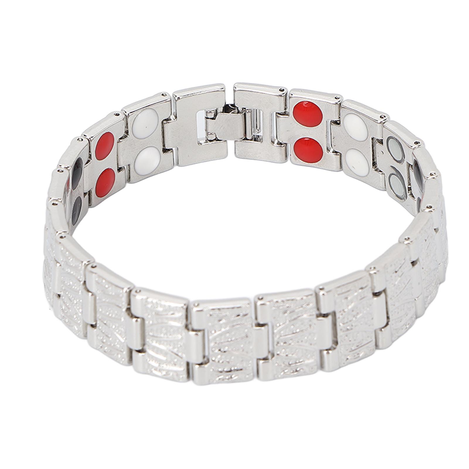 Fashionable Magnetic Bracelet Double Row Magnet Adjustable Titanium Steel Slimming BraceletSilver серебряный
Fashionable Magnetic Bracelet Double Row Magnet Adjustable Titanium Steel Slimming BraceletSilver серебряный