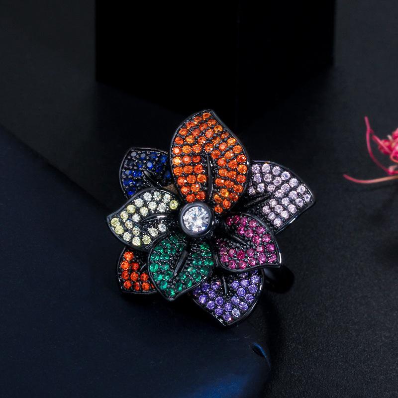 J0113 Кольцо-цветок из разноцветного циркона, регулируемое женское кольцо
J0113 Кольцо-цветок из разноцветного циркона, регулируемое женское кольцо