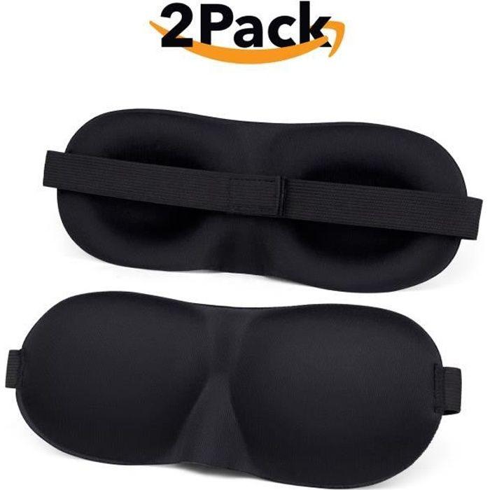 Masque de nuit 3D lot de 2 masques de sommeil Novidia sieste relaxation cache yeux anti lumière lanière réglable voyage confortable
Masque de nuit 3D lot de 2 masques de sommeil Novidia sieste relaxation cache yeux anti lumière lanière réglable voyage confortable