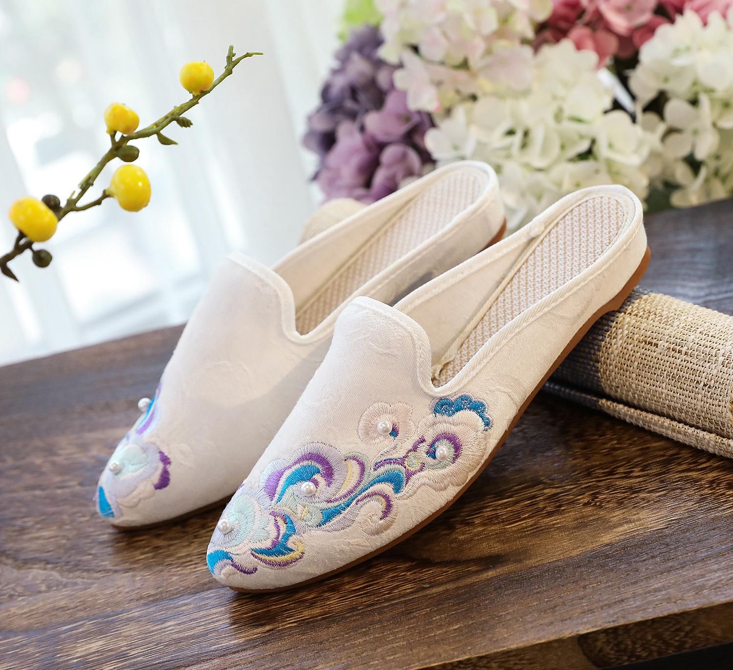 Женские ретро вышитые хлопковые туфли-лодочки с острым носком Size 40
Женские ретро вышитые хлопковые туфли-лодочки с острым носком Size 40