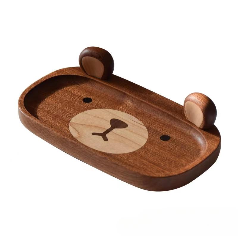Creative Cute Bear Glasses Frame Porch Key Sundry Placing Tray Simple Household Solid Wood Cartoon Office Desktop Storage Trays
Creative Cute Bear Glasses Frame Porch Key Sundry Placing Tray Simple Household Solid Wood Cartoon Office Desktop Storage Trays