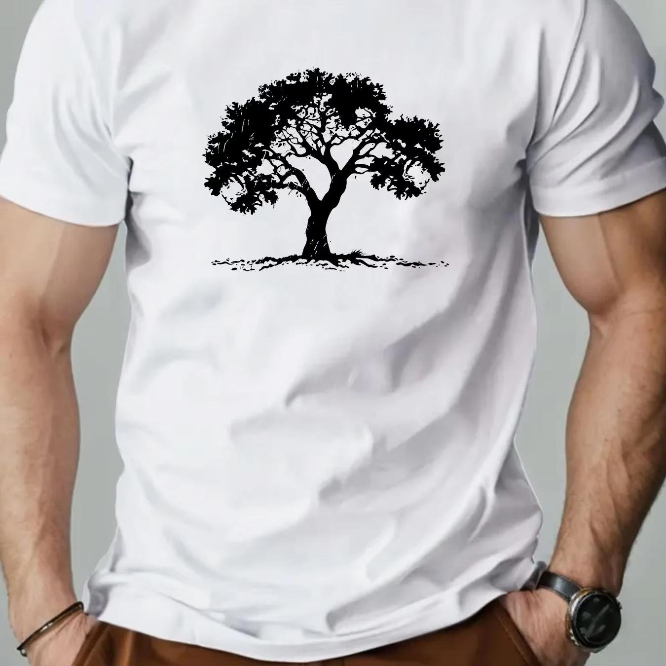 Mens Casual Summer Cotton TShirt with Large Tree Design Crew Neck Short Sleeve Breathable Fabric Men Clothing Comfortable S
Mens Casual Summer Cotton TShirt with Large Tree Design Crew Neck Short Sleeve Breathable Fabric Men Clothing Comfortable S