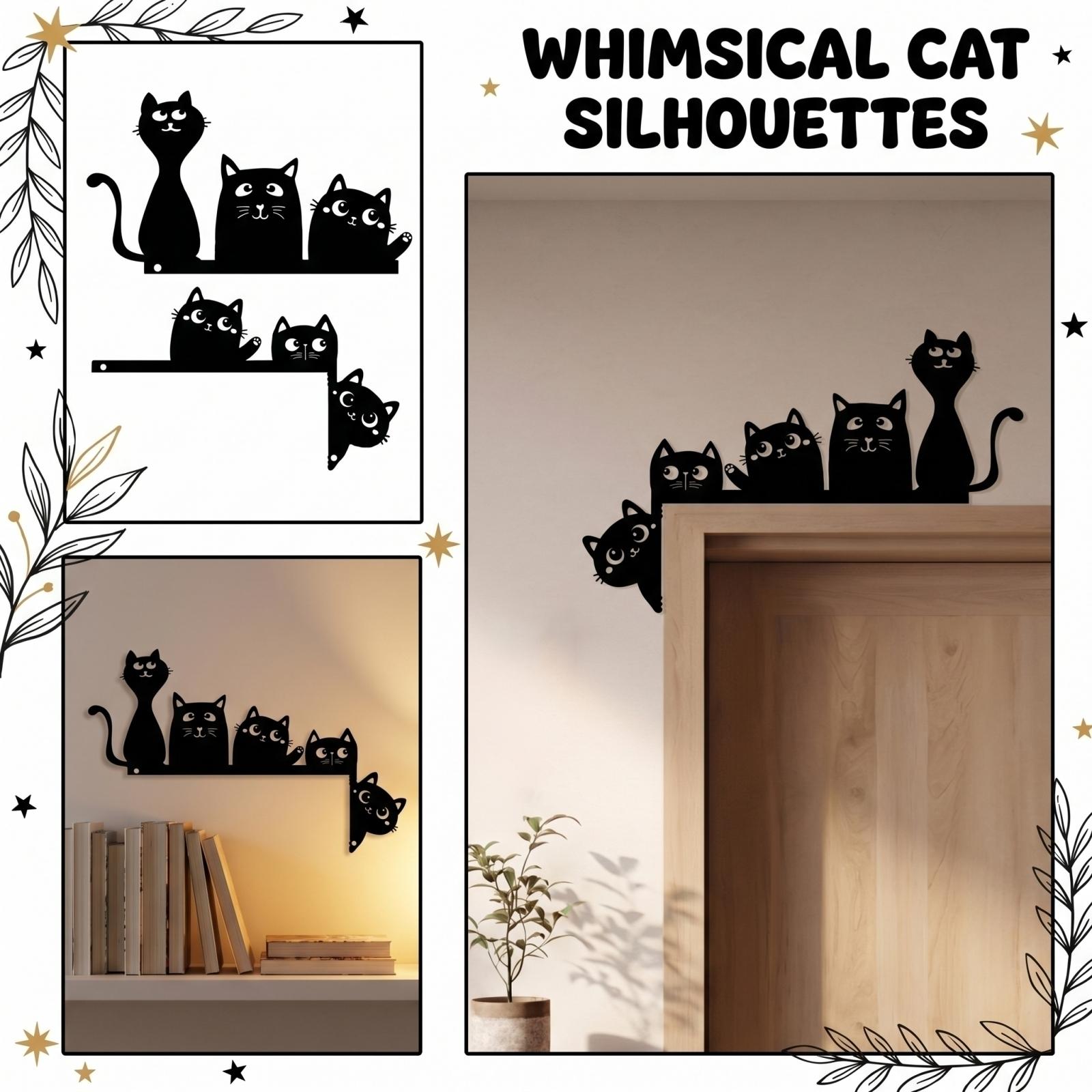 Metal Cat Silhouette Wall Art Creative Rusted Iron Craft Decorative Hanging Sculpture for Home Room Office Wall Decoration KY-A61 one size чорний
Metal Cat Silhouette Wall Art Creative Rusted Iron Craft Decorative Hanging Sculpture for Home Room Office Wall Decoration KY-A61 one size чорний