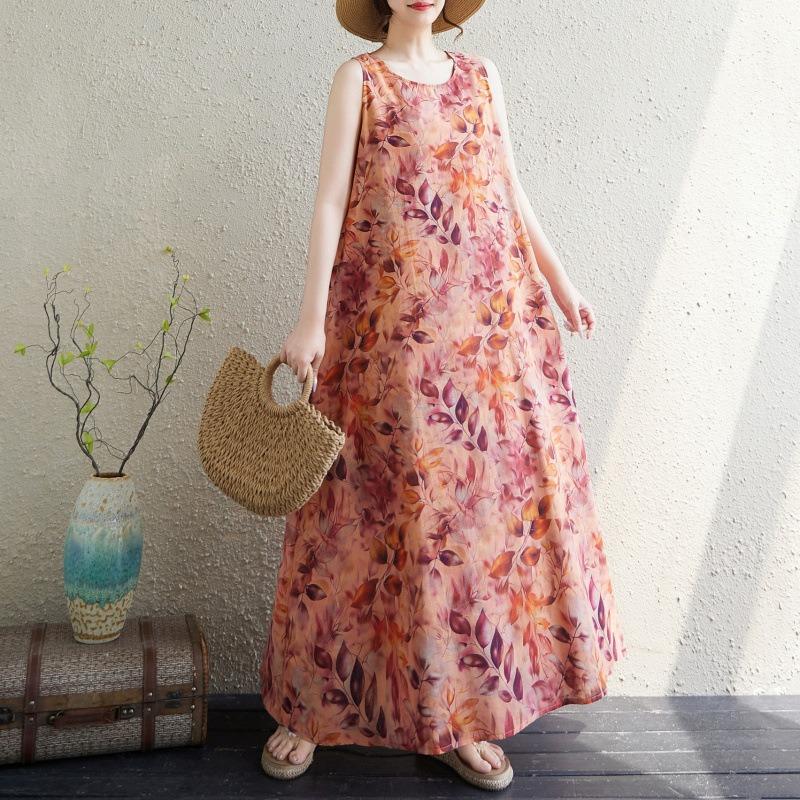 Real shot summer new bohemian long dress fattened plus sleeveless crew neck printed dress women L
Real shot summer new bohemian long dress fattened plus sleeveless crew neck printed dress women L