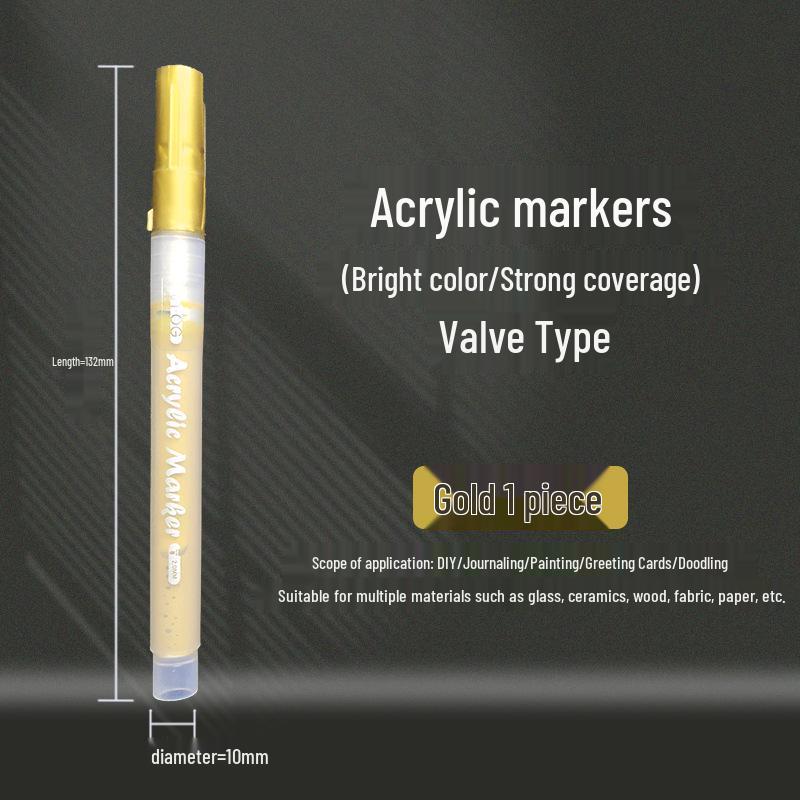 Acrylic White Marker for Journals - Waterproof, Oil-Proof, Quick-Drying, Thick Tip for Graffiti and Hand-Painting
Acrylic White Marker for Journals - Waterproof, Oil-Proof, Quick-Drying, Thick Tip for Graffiti and Hand-Painting