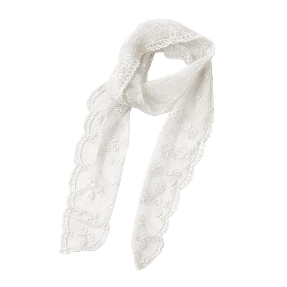 Solid Color Floral Lace Scarf Y2k Bag Ribbon Fashion Long Scarf Women білий
Solid Color Floral Lace Scarf Y2k Bag Ribbon Fashion Long Scarf Women білий