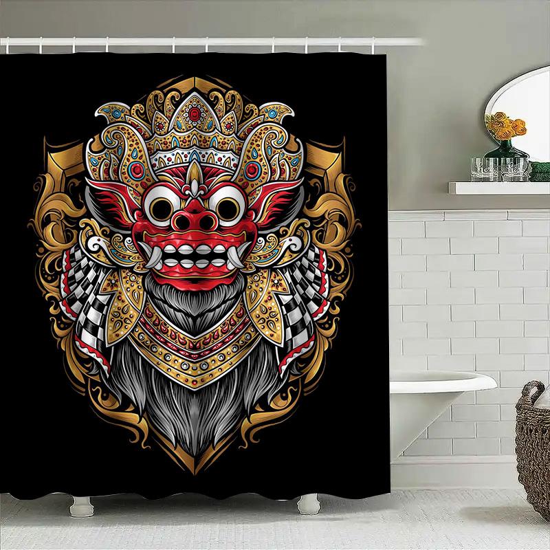 Tuniu Balinese Demon Shower Curtain, Unique Wall Decor, Indonesian Art, Tribal Design, Decorative Shower, Cool Bathroom W60H190(CM)-1 Pcs
Tuniu Balinese Demon Shower Curtain, Unique Wall Decor, Indonesian Art, Tribal Design, Decorative Shower, Cool Bathroom W60H190(CM)-1 Pcs