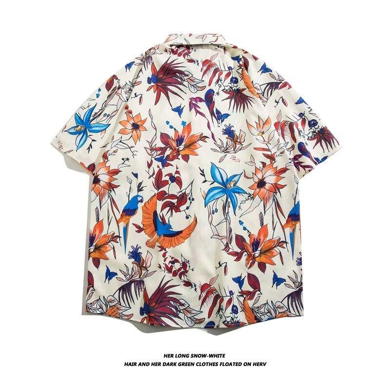 Корейский стиль, летняя мужская уличная одежда с коротким рукавом, кубинский воротник, Гавайский завод, дизайн птицы, винтажная фестивальная одежда Сонгкран, мужская одежда с отворотом, пляжный отдых
Корейский стиль, летняя мужская уличная одежда с коротким рукавом, кубинский воротник, Гавайский завод, дизайн птицы, винтажная фестивальная одежда Сонгкран, мужская одежда с отворотом, пляжный отдых