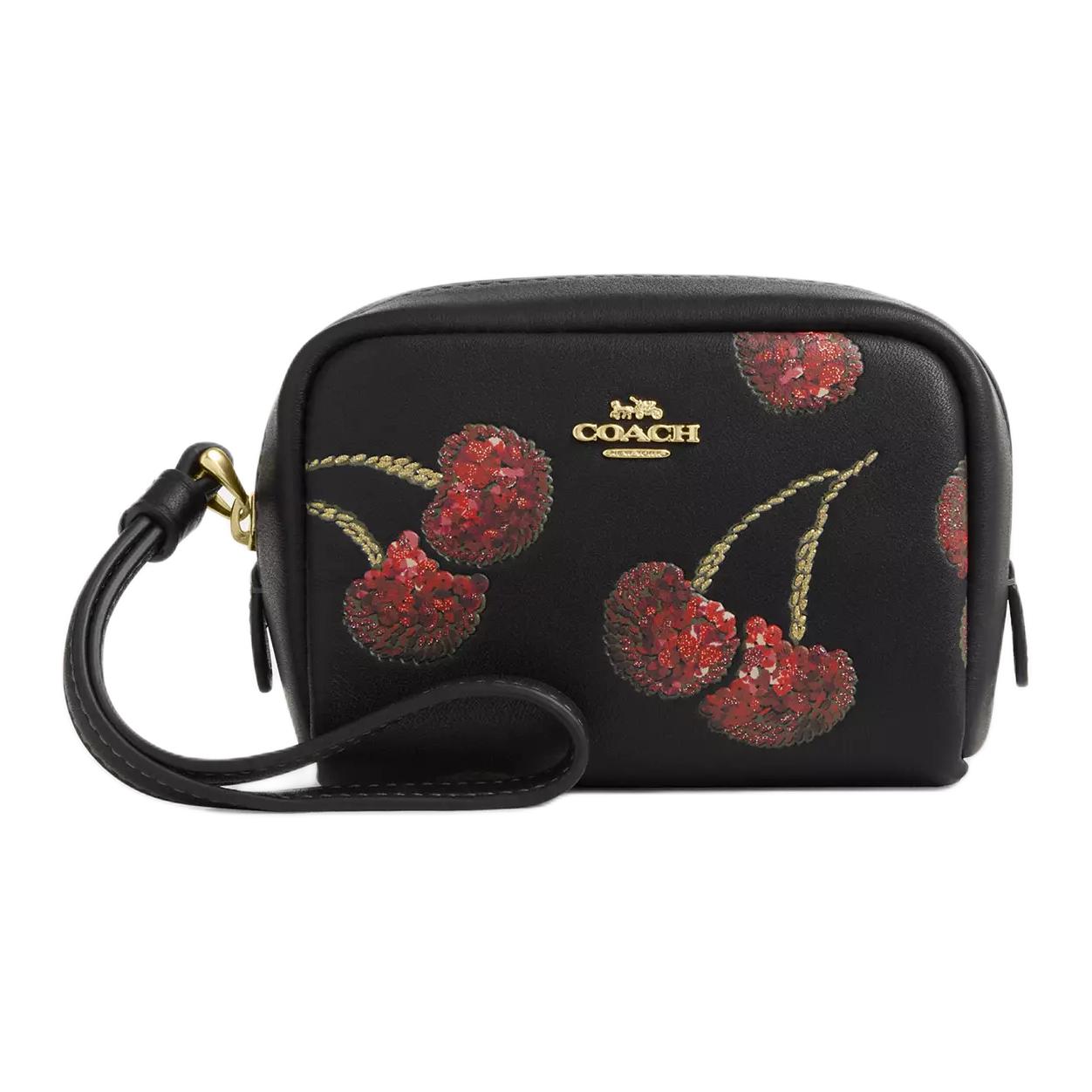Coach Wristlet 10 Cherry Pattern Smooth Leather Clutch Mini Women clutch Black Red CDF01-IMA47 Basic Set (Bag+Dust Bag)
Coach Wristlet 10 Cherry Pattern Smooth Leather Clutch Mini Women clutch Black Red CDF01-IMA47 Basic Set (Bag+Dust Bag)