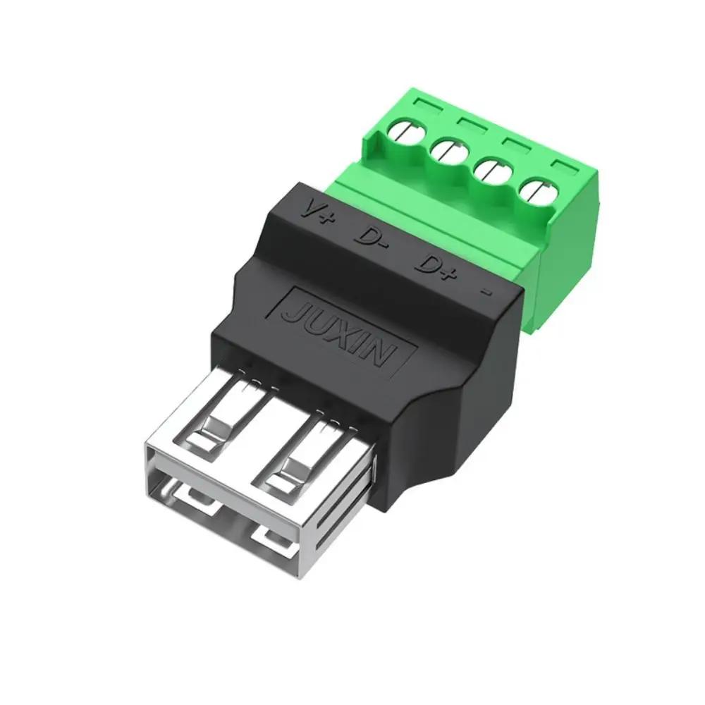 USB Connector USB Turn Terminal 4 Pin Screw Terminal Plug Type-A 4-pin Male/Female Plug Adapter Connector Electrical Supplies
USB Connector USB Turn Terminal 4 Pin Screw Terminal Plug Type-A 4-pin Male/Female Plug Adapter Connector Electrical Supplies