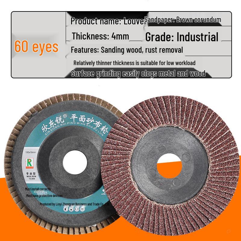 Xindongrui Thickened Flap Wheel Polishing and Grinding Disc - 100 Flat Sandpaper Wheel
Xindongrui Thickened Flap Wheel Polishing and Grinding Disc - 100 Flat Sandpaper Wheel