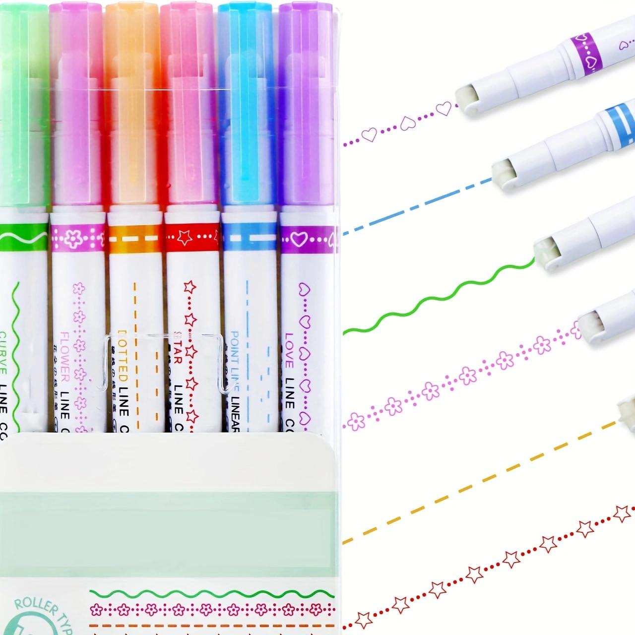 6PCS Kawaii Flower Line Roller Markers - Curved Outline Pens for Journaling, Drawing & Stationery
6PCS Kawaii Flower Line Roller Markers - Curved Outline Pens for Journaling, Drawing & Stationery