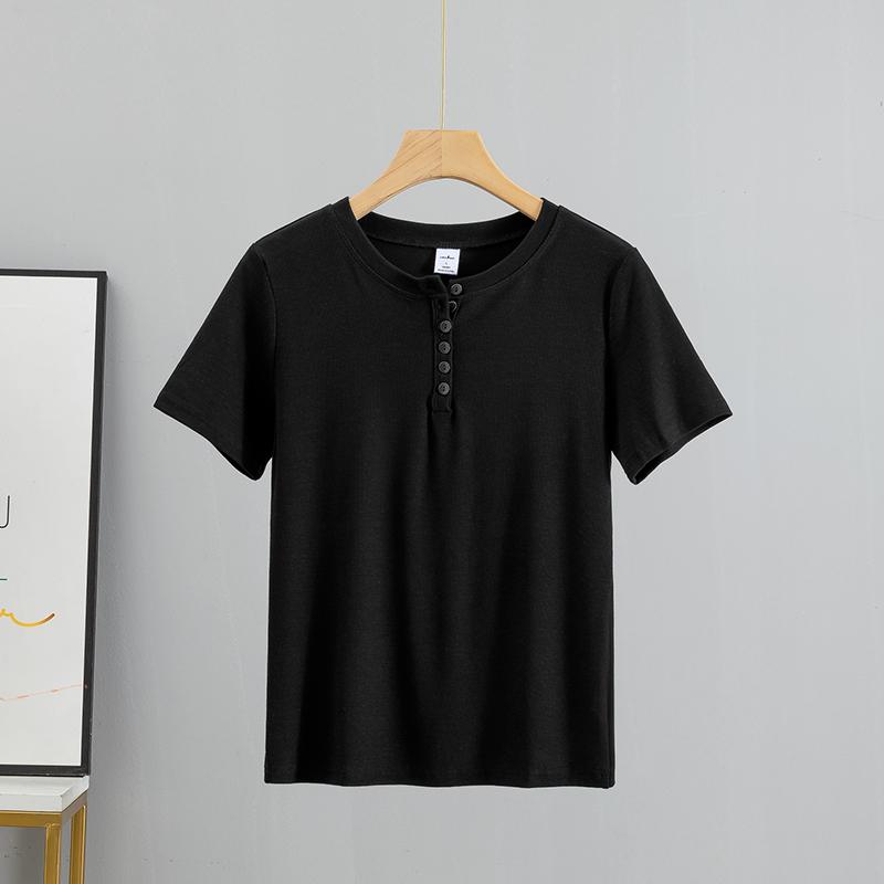 Хлопковая летняя женская футболка модного качества S-3XL с пуговицами, женская повседневная футболка с короткими рукавами, уютный дышащий топ XXXL чёрный
Хлопковая летняя женская футболка модного качества S-3XL с пуговицами, женская повседневная футболка с короткими рукавами, уютный дышащий топ XXXL чёрный