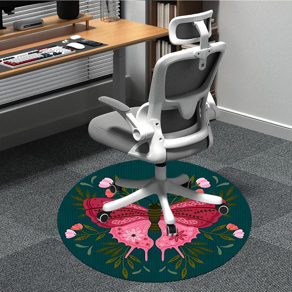 1PC Butterfly Floral Pattern Office Round Rug, Non slip, Soft and Durable Office Rug for Interior Decoration, Perfect for Office 80cm
1PC Butterfly Floral Pattern Office Round Rug, Non slip, Soft and Durable Office Rug for Interior Decoration, Perfect for Office 80cm