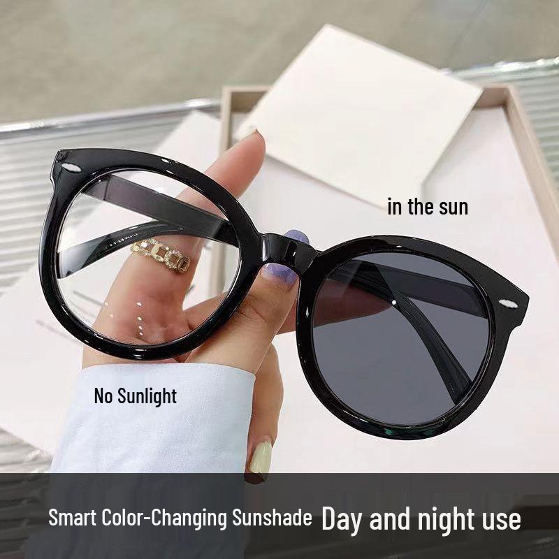 Women s Large Round Black Frame Color-Changing Prescription Glasses - Blue Light Blocking & Myopia Correction 550° Myopia
Women s Large Round Black Frame Color-Changing Prescription Glasses - Blue Light Blocking & Myopia Correction 550° Myopia