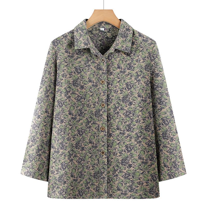 Pure Cotton Long-Sleeve Shirt for Middle-Aged and Elderly Women, Ideal for Spring and Autumn XL (up to 50 kg) зелений
Pure Cotton Long-Sleeve Shirt for Middle-Aged and Elderly Women, Ideal for Spring and Autumn XL (up to 50 kg) зелений