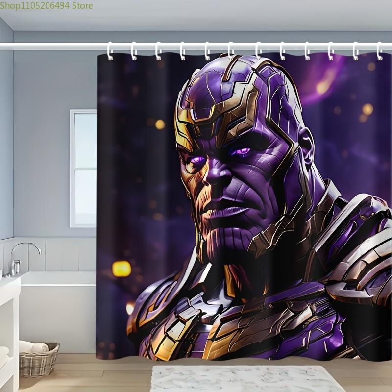 1pc Thanos Polyester Shower Curtain with Hooks - Machine Washable, Vibrant Purple & Golden Art Design, Perfect for Bathroom De 90x180cm
1pc Thanos Polyester Shower Curtain with Hooks - Machine Washable, Vibrant Purple & Golden Art Design, Perfect for Bathroom De 90x180cm