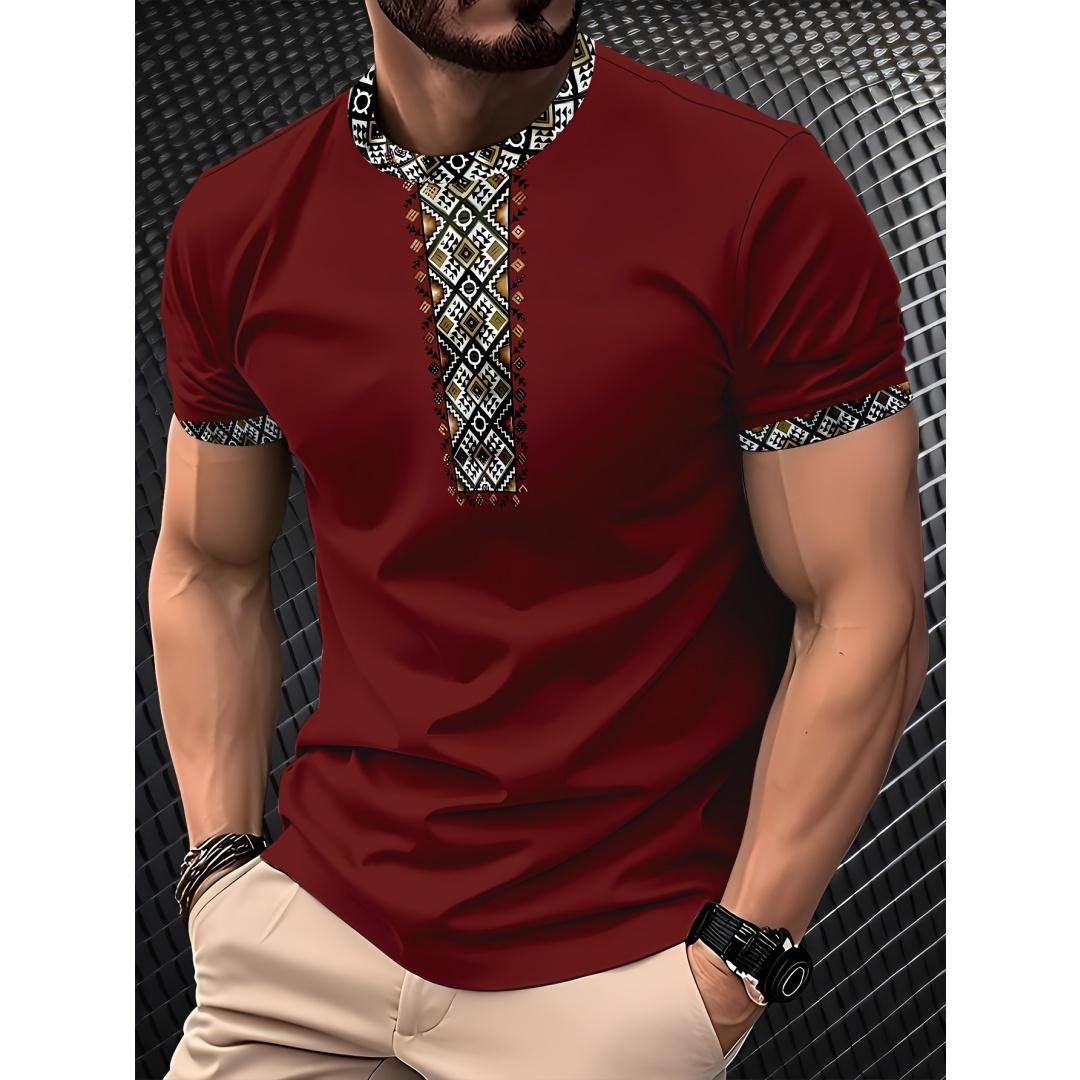 Short sleeved retro style trendy men s T-shirt plus size casual top XS
Short sleeved retro style trendy men s T-shirt plus size casual top XS