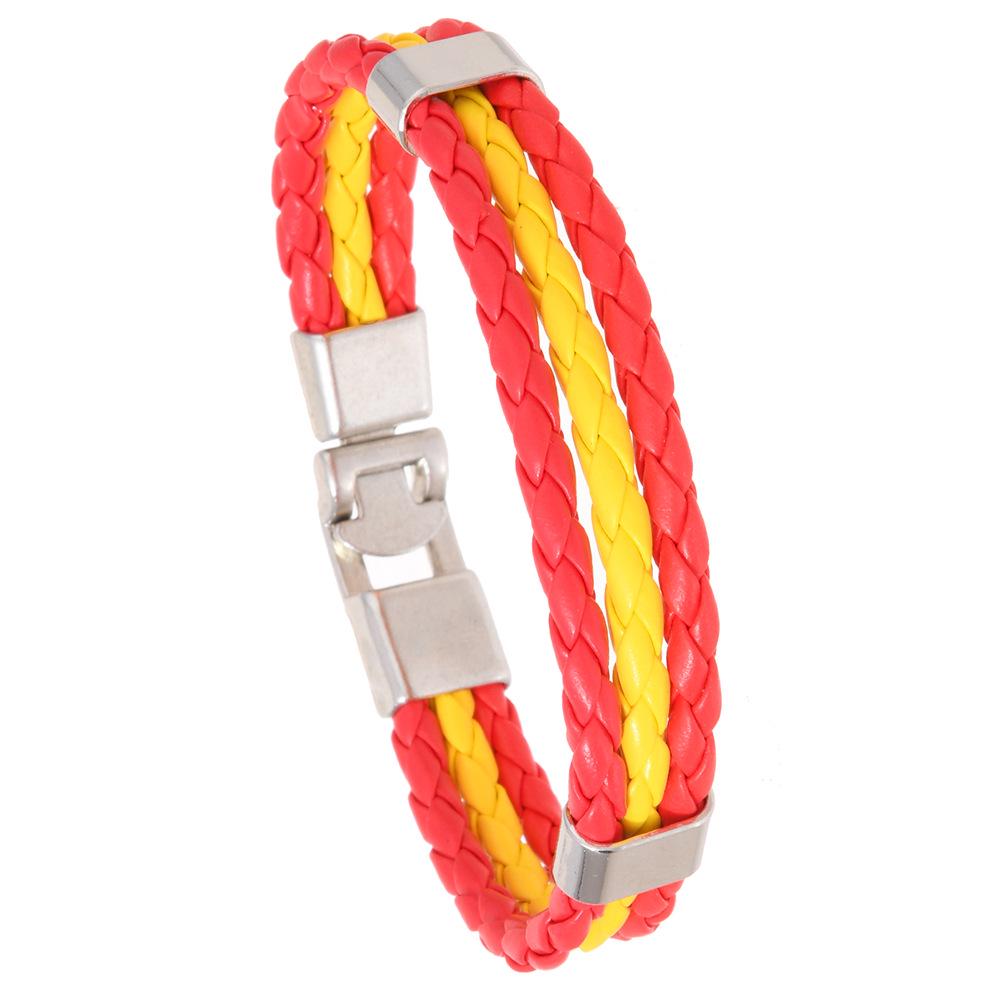 Cross-Border World Cup Flag Colors Leather Bracelet
Cross-Border World Cup Flag Colors Leather Bracelet