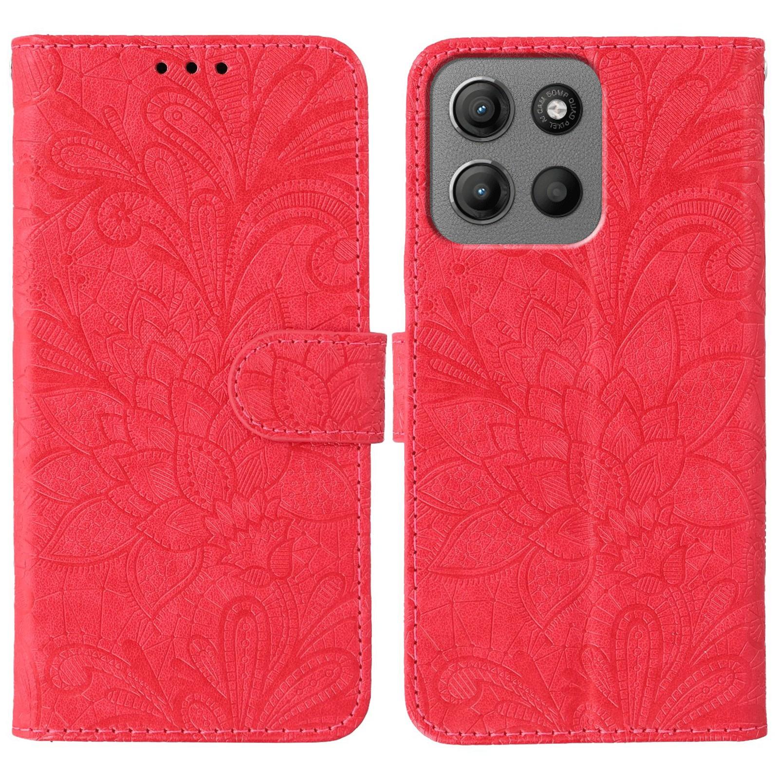 For Motorola Moto G15 4G Case Lace Flowers PU Leather Flip Wallet Phone Cover Red
For Motorola Moto G15 4G Case Lace Flowers PU Leather Flip Wallet Phone Cover Red