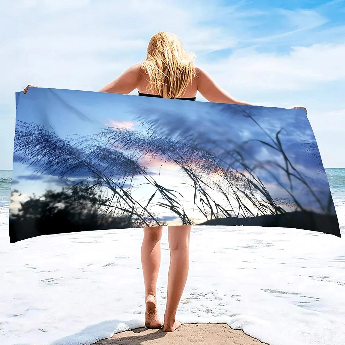 Reed Beach Towel Super Absorbent Lightweight Bath Towel for Travel Camping Sports Yoga Spa Microfiber Quick Dry Swimming Cover W40*H60(CM)
Reed Beach Towel Super Absorbent Lightweight Bath Towel for Travel Camping Sports Yoga Spa Microfiber Quick Dry Swimming Cover W40*H60(CM)
